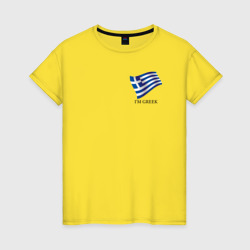 Женская футболка хлопок I'm Greek - motto