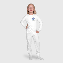 Пижама с принтом I'm Greek - motto для ребенка, вид на модели спереди №4. Цвет основы: белый