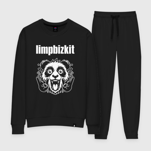 Женский костюм хлопок Limp Bizkit rock panda, цвет черный