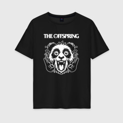 Женская футболка хлопок Oversize The Offspring rock panda