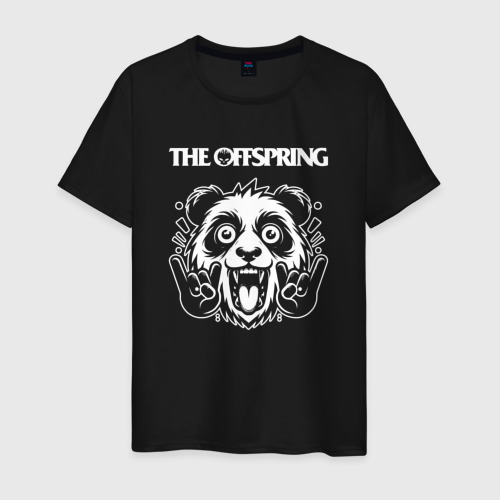 Мужская футболка хлопок The Offspring rock panda, цвет черный