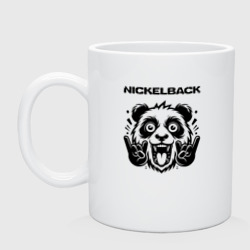 Nickelback - rock panda – Кружка керамическая с принтом купить