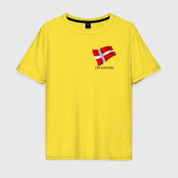 Мужская футболка хлопок Oversize I'm Danish - motto