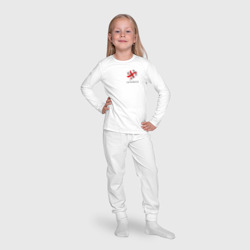 Пижама с принтом I'm Georgian - motto для ребенка, вид на модели спереди №4. Цвет основы: белый