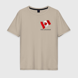 I'm Canadian - motto – Мужская футболка хлопок Oversize с принтом купить со скидкой в -16%