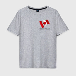 Мужская футболка хлопок Oversize I'm Canadian - motto