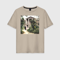 Женская футболка хлопок Oversize Бабушкин сад