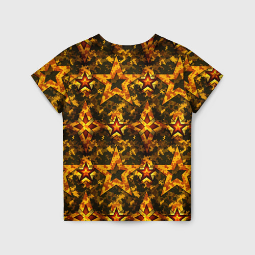 Детская футболка 3D Огненные звезды 9 мая , цвет 3D печать - фото 2