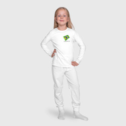 Пижама с принтом I'm Brazilian - motto для ребенка, вид на модели спереди №4. Цвет основы: белый