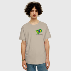 Мужская футболка хлопок Oversize I'm Brazilian - motto - фото 2