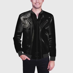 Мужской бомбер 3D Косуха терминатора чёрная - фото 2