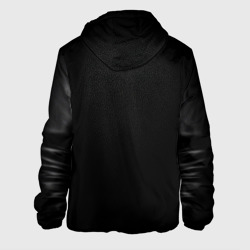 Куртка с принтом Косуха терминатора чёрная для мужчины, вид сзади №1. Цвет основы: белый