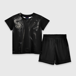 Детский костюм с шортами 3D Косуха терминатора чёрная