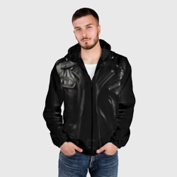 Мужская ветровка 3D Косуха терминатора чёрная - фото 2