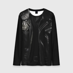 Мужской лонгслив 3D Косуха терминатора чёрная