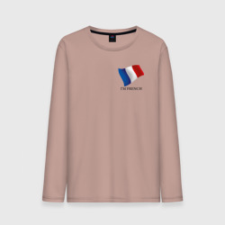 Мужской лонгслив хлопок I'm French - motto