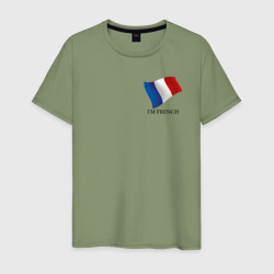 Мужская футболка хлопок I'm French - motto