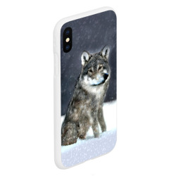 Чехол для iPhone XS Max матовый Волк ауфф с кривым носом - фото 2