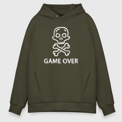 Мужское худи Oversize хлопок Game over inscription