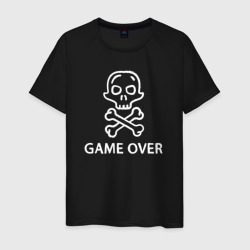 Game over inscription – Мужская футболка хлопок с принтом купить со скидкой в -20%