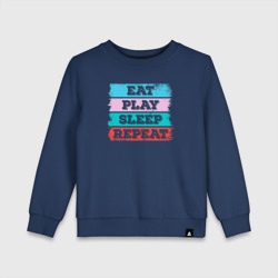 Детский свитшот хлопок Eat play sleep repeat