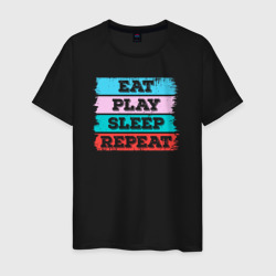 Мужская футболка хлопок Eat play sleep repeat