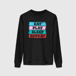 Женский свитшот хлопок Eat play sleep repeat