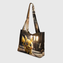 Пляжная сумка 3D Пикачу сидит в комнате - фото 2