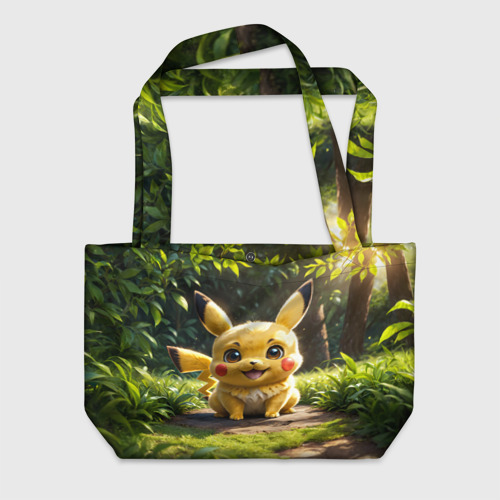 Пляжная сумка 3D Покемон Пикачу среди зеленой травы