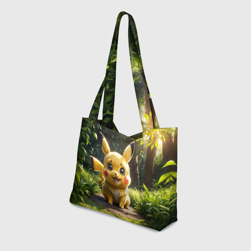 Пляжная сумка 3D Покемон Пикачу среди зеленой травы - фото 3