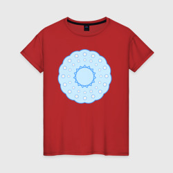 Круг из окружностей с кружочками – Женская футболка хлопок с принтом купить со скидкой в -20%