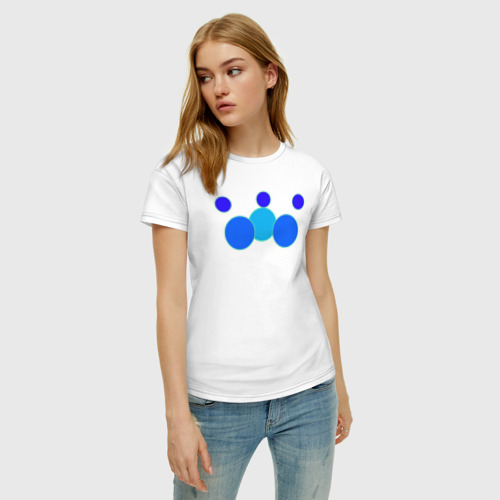 Женская футболка хлопок с принтом Матрешка из шести окружностей, фото на моделе #1