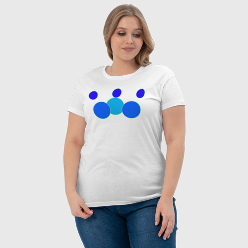 Женская футболка хлопок с принтом Матрешка из шести окружностей, фото #4