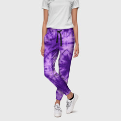 Тай дай фиолетовый – Женские брюки 3D с принтом купить