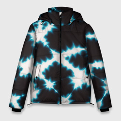 Тёмно синий тай дай – Мужская зимняя куртка 3D с принтом купить