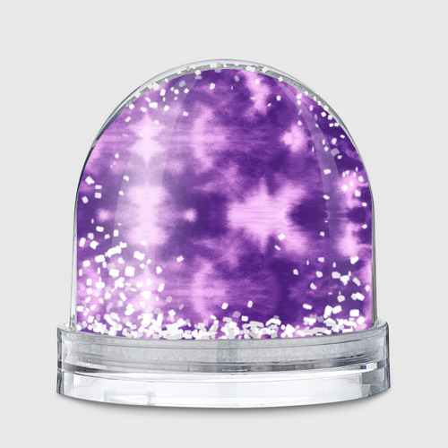 Игрушка Снежный шар с принтом Фиолетовый тайдай, вид спереди №1