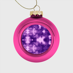 Фиолетовый тайдай – Стеклянный ёлочный шар с принтом купить