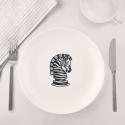 Набор: тарелка + кружка Шахматная зебра - фото 2