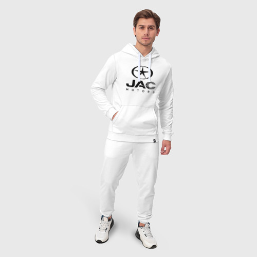 Мужской костюм хлопок с толстовкой Jac - motors, цвет белый - фото 3