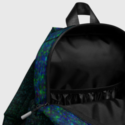 Рюкзак с принтом Skoda sport glitch blue для ребенка, вид на модели спереди №4. Цвет основы: белый