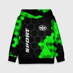 Детская толстовка 3D FAW green sport hexagon