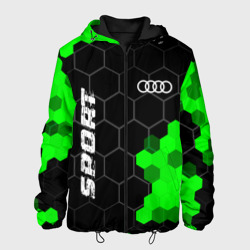 Мужская куртка 3D Audi green sport hexagon