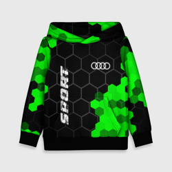 Детская толстовка 3D Audi green sport hexagon