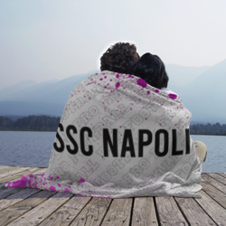 Плед с принтом Napoli pro football по-горизонтали для любого человека, вид спереди №3. Цвет основы: 3d (велсофт)