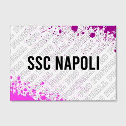 Холст с принтом Napoli pro football по-горизонтали для любого человека, вид спереди №2. Цвет основы: белый