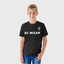 Детская футболка 3D AC Milan sport на темном фоне посередине - фото 2