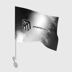 Флаг для автомобиля Atletico Madrid sport на светлом фоне по-горизонтали