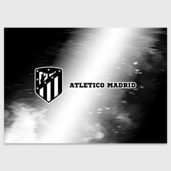 Поздравительная открытка Atletico Madrid sport на светлом фоне по-горизонтали