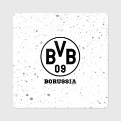 Магнит виниловый Квадрат Borussia sport на светлом фоне