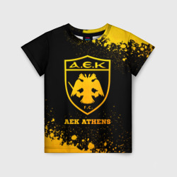 Детская футболка 3D AEK Athens - gold gradient